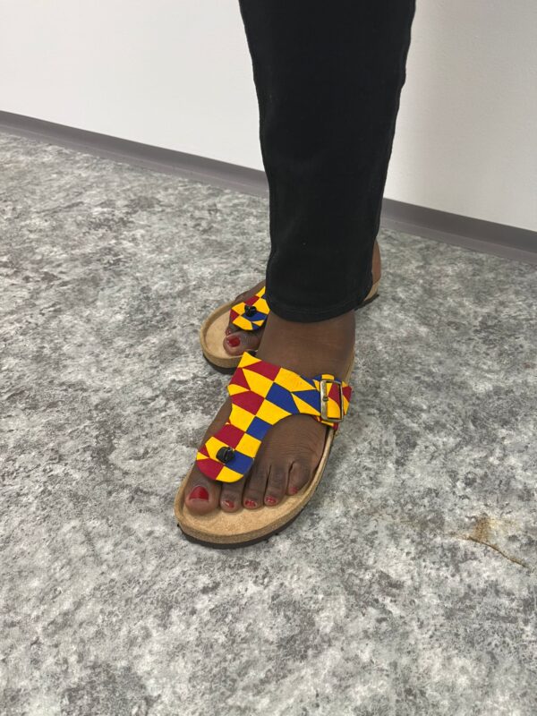 Super cute Ankara print ladies slipper