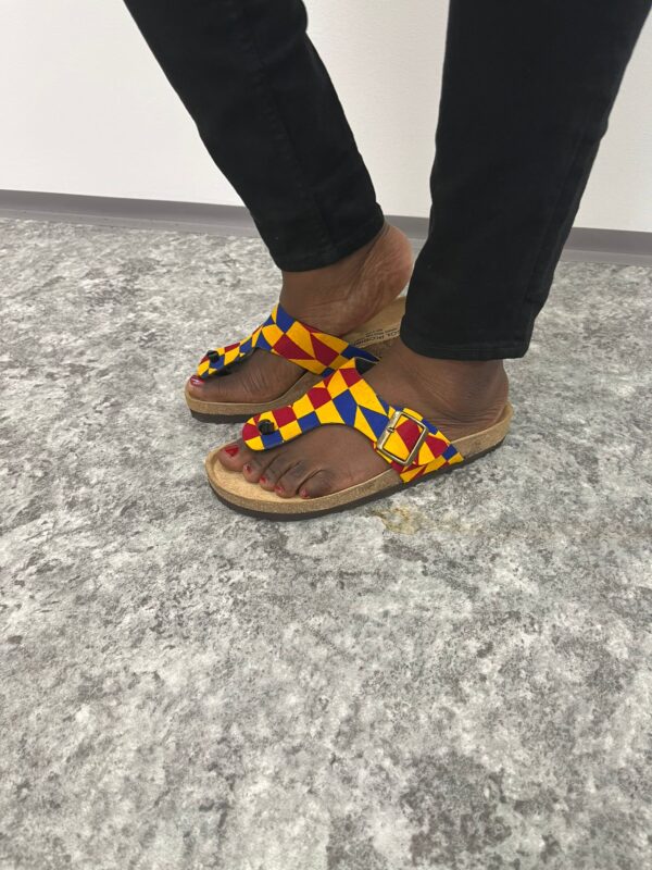Super cute Ankara print ladies slipper