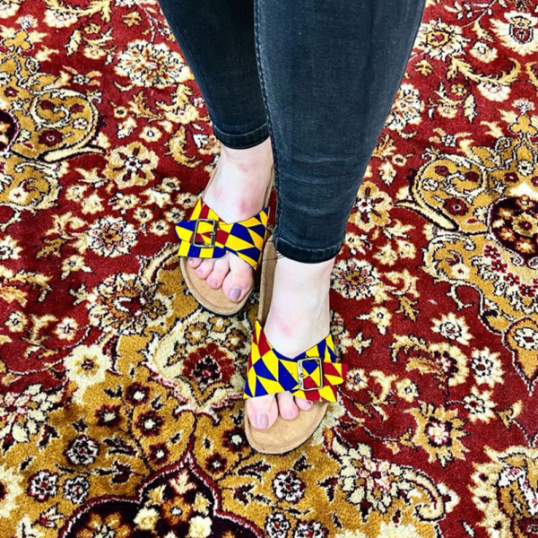 Super cute Ankara print ladies slipper