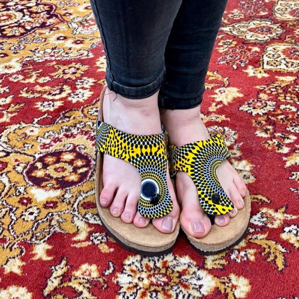 Super cute Ankara print ladies slipper